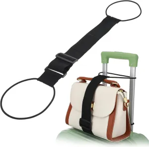 2 Pack Bag Bungee Luggage Straps Suitcase Adjustable Belt Attaching Extra Bags Bungees Holds Suitcase Together Travel Belt Connector for Travel Airport Handbag Backpack Luggage Straps
