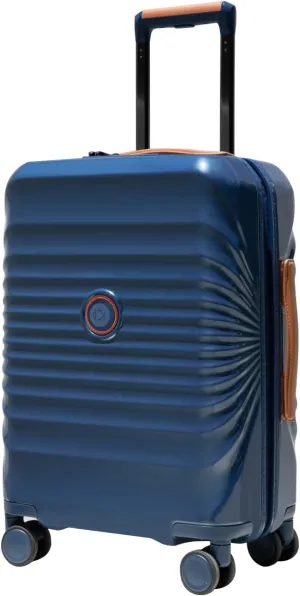 20" Carry On Luggage Lightweight Suitcase Tsa Lock Usb Port Luggage Wheel Lock Artificial Leather Top Handle Spinner Wheels Blue