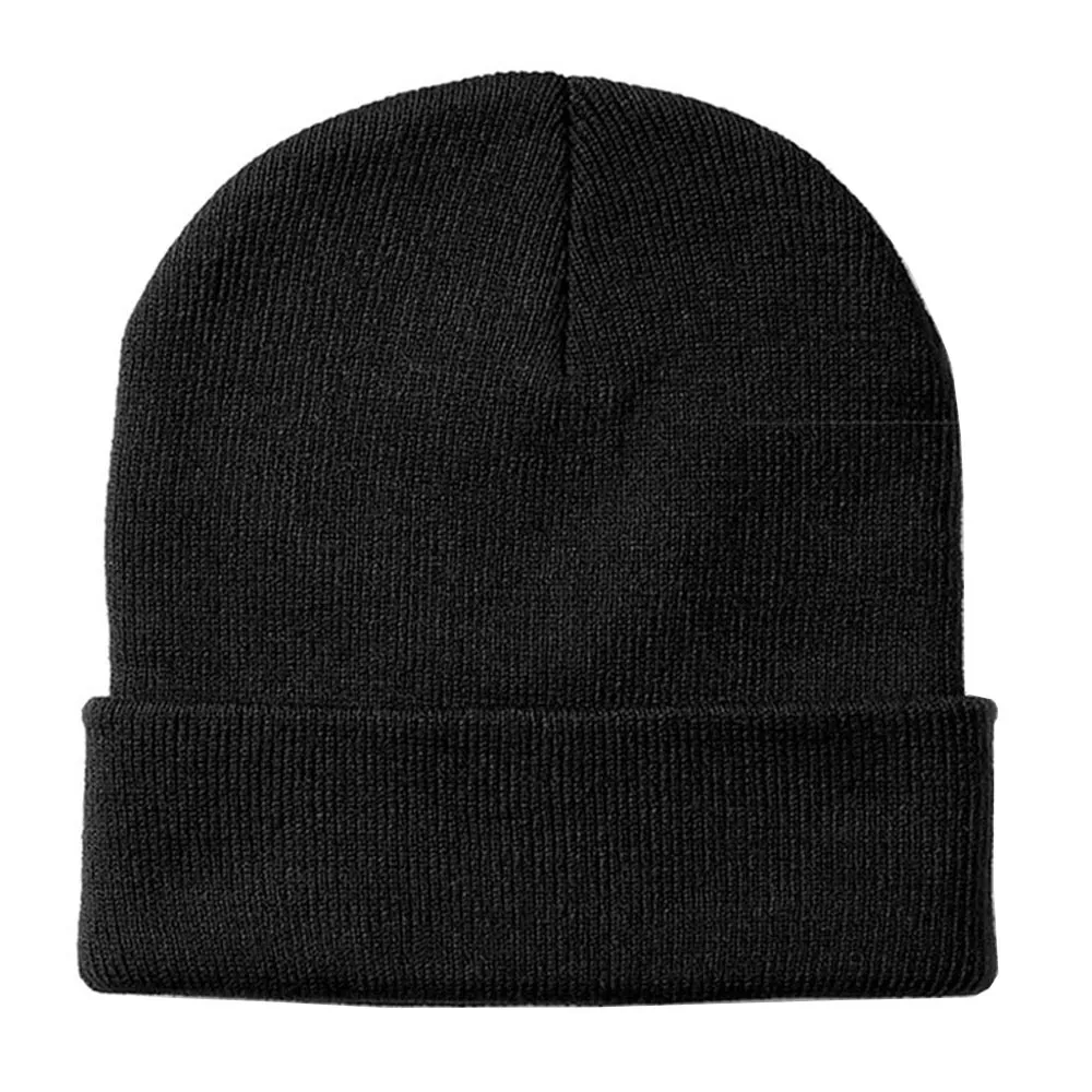 4 Knit Beanies Hat Thermal Warm Soft Fleece Ski Snow Skull Cap Slouchy Men Women