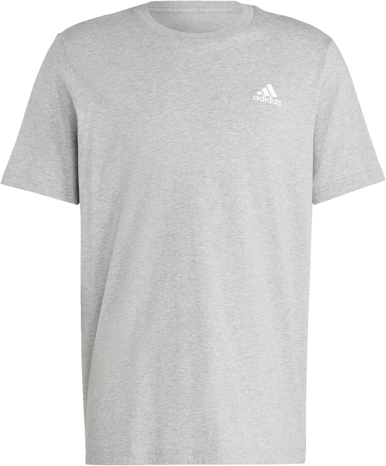 adidas Men's Size Essentials Single Jersey Embroidered Small Logo T-Shirt, Medium Grey Heather, 4X-Large/Tall