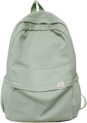 Aesthetic Backpack for Women Preppy College Backpack Classic Casual Daypack Kawaii Laptop Backpack Light Rucksack (One Size,Sage Green)