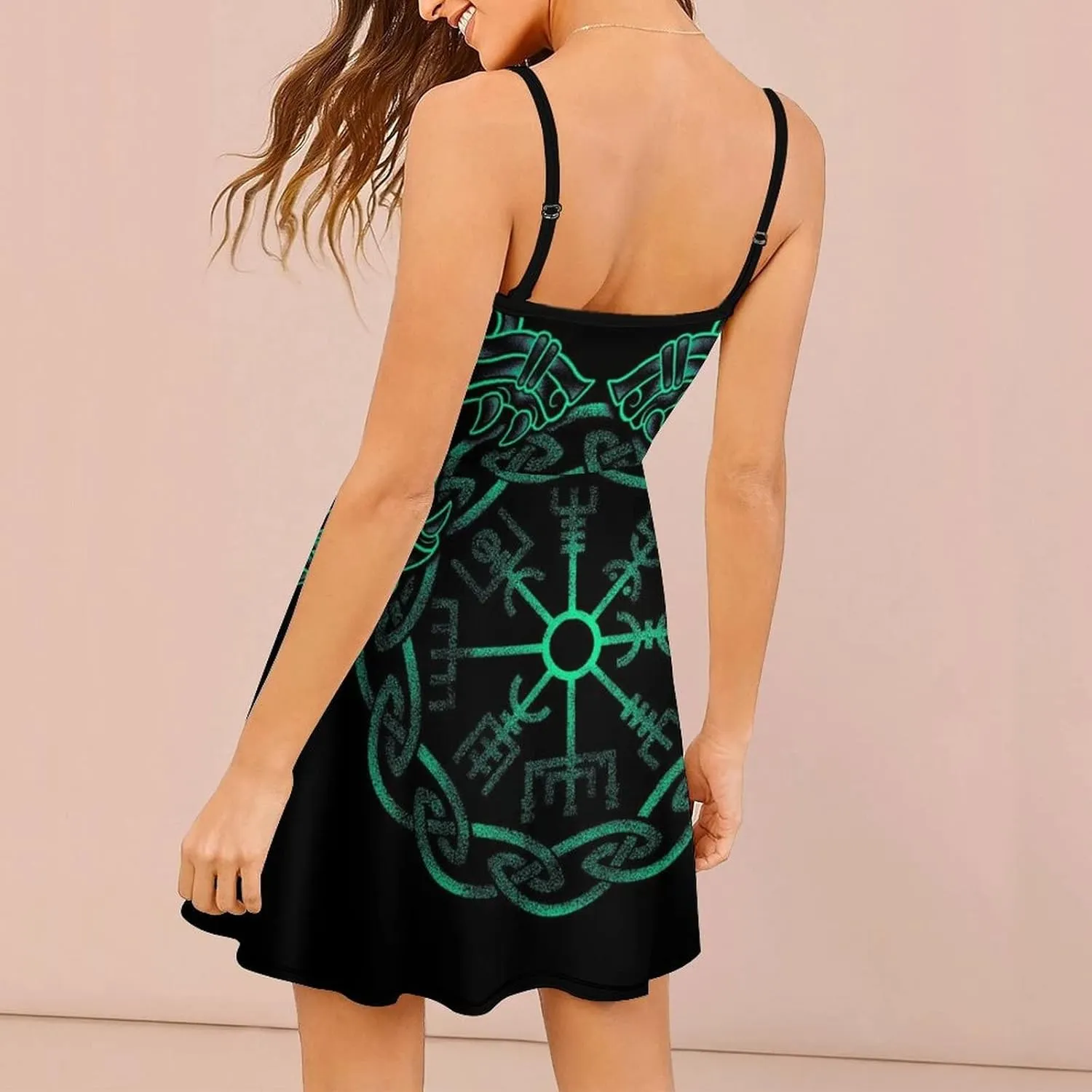 AMRANDOM Women's 2023 Summer Casual Sleeveless Crew Neck Beach Dress