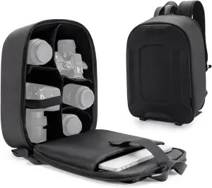 Andoer Multifunctional Camera Backpack Hardshell DSLR Camera Bag Large Capacity Camera Case Waterproof Photography Bag with 13.3 Inch Laptop Compartment Tripod Holder for Women Men Photographers