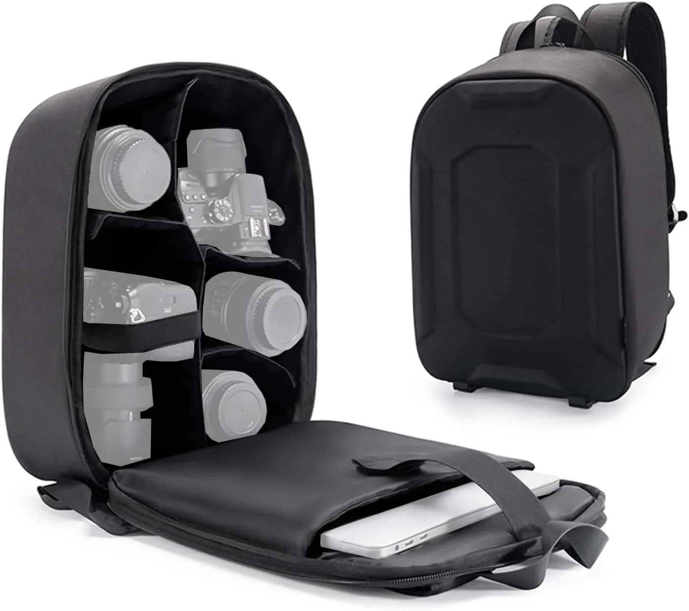 Andoer Multifunctional Camera Backpack Hardshell DSLR Camera Bag Large Capacity Camera Case Waterproof Photography Bag with 13.3 Inch Laptop Compartment Tripod Holder for Women Men Photographers
