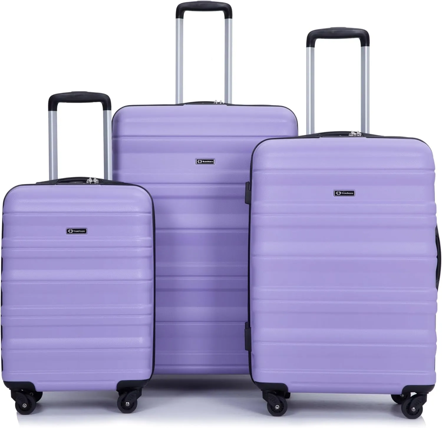 Bed Bath & Beyond Expandable 3 Piece Luggage Sets Lightweight & Durable Suitcase with Two Hooks, Spinner Wheels, TSA Lock, (size of 21/25/29) Light Purple