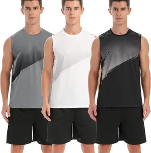 BOOMCOOL Tank top Men Shirt & Short Workout Sleeveless Gym Clothes Quick Dry for Active