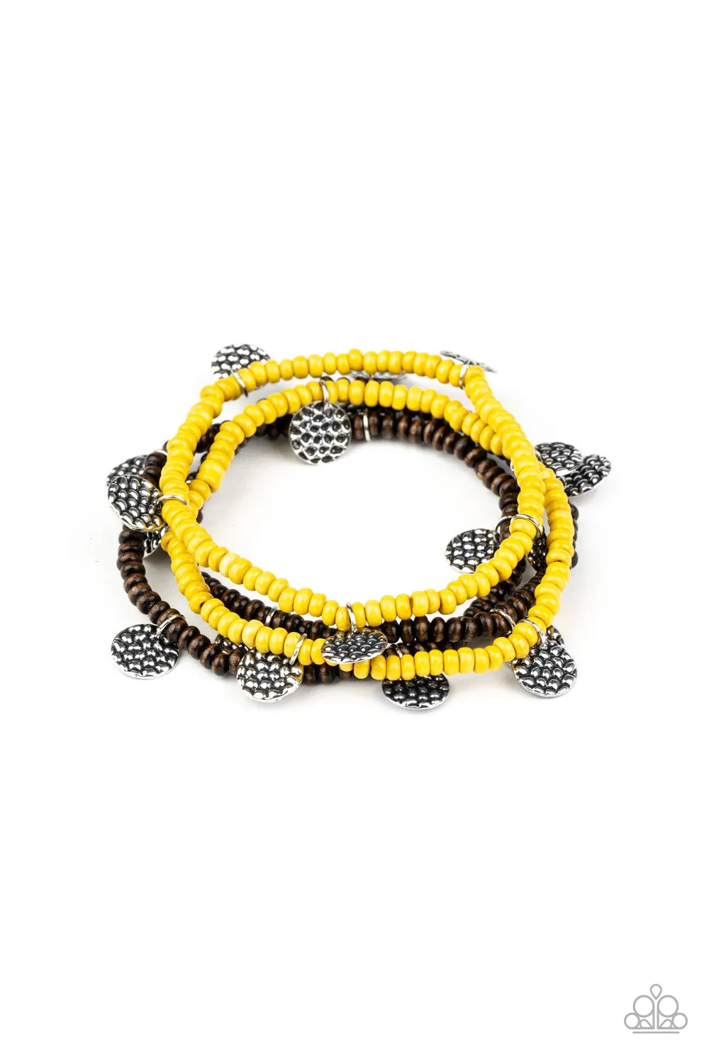 Bracelet WOODnt Count It - Yellow B2120