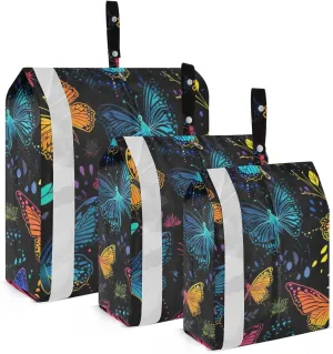 Butterflies Rainbow Packing Cubes for Suitcases 3 Set Expandable Compression Luggage Packing Organizers for Carry on Suitcase Travel Essentials Luggage Organizer Bags Set