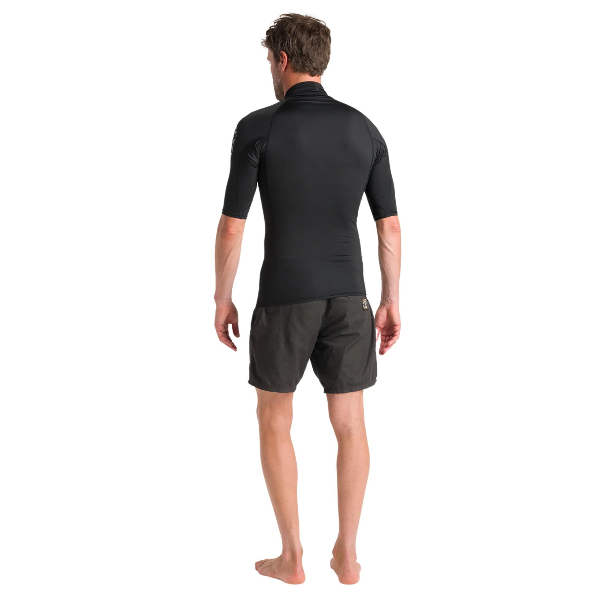 C-Skins Men's Rash X UPF 50  Short Sleeve Rash Vest (Black)