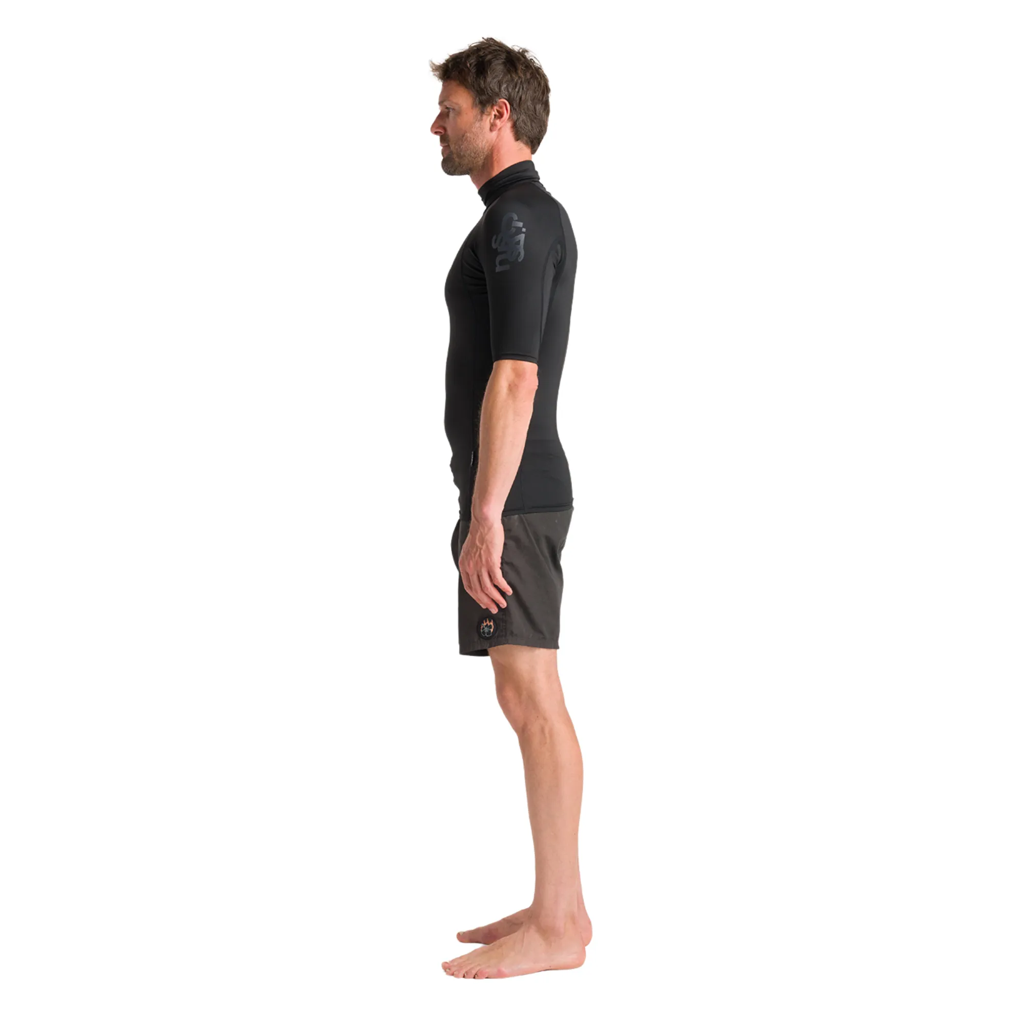 C-Skins Men's Rash X UPF 50  Short Sleeve Rash Vest (Black)