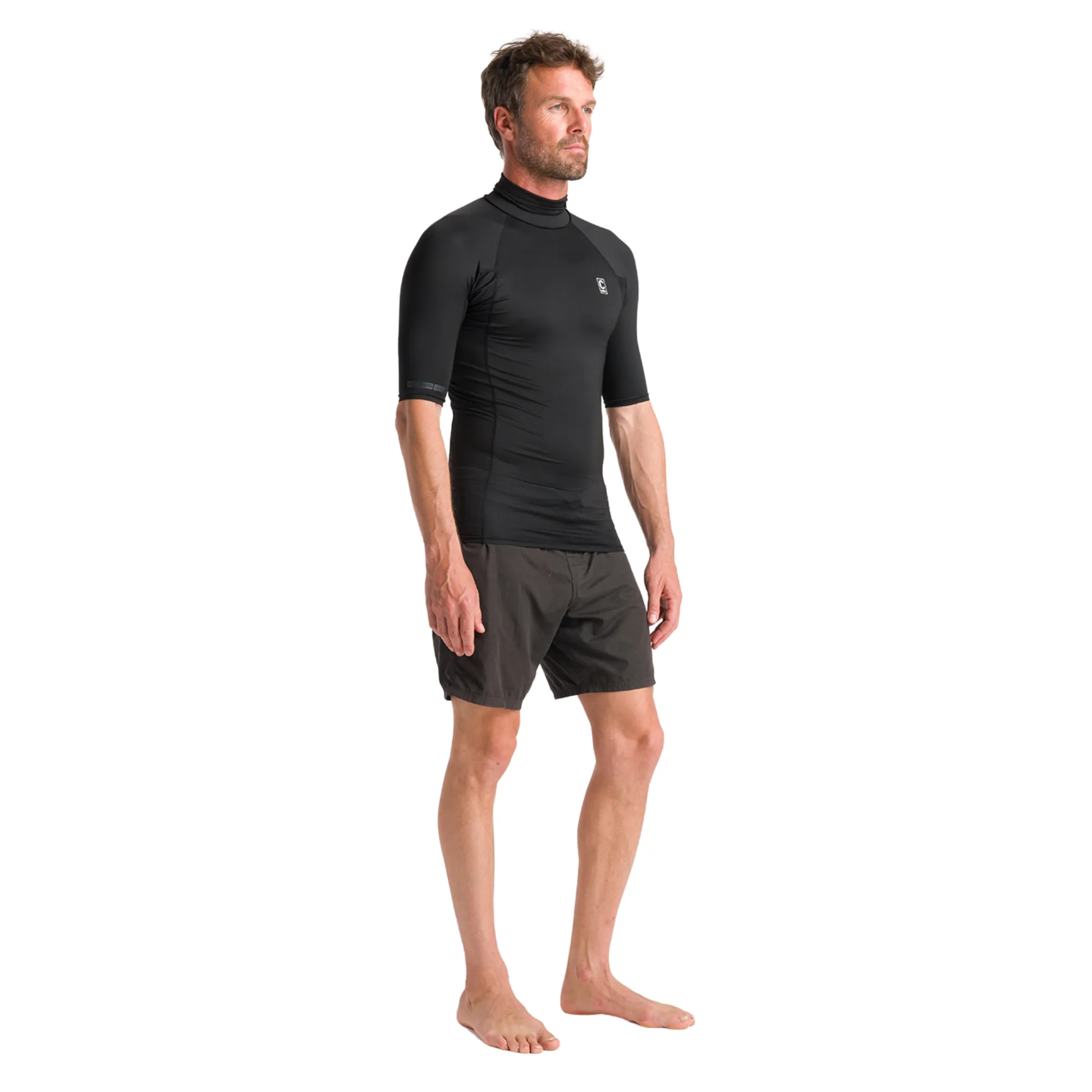 C-Skins Men's Rash X UPF 50  Short Sleeve Rash Vest (Black)