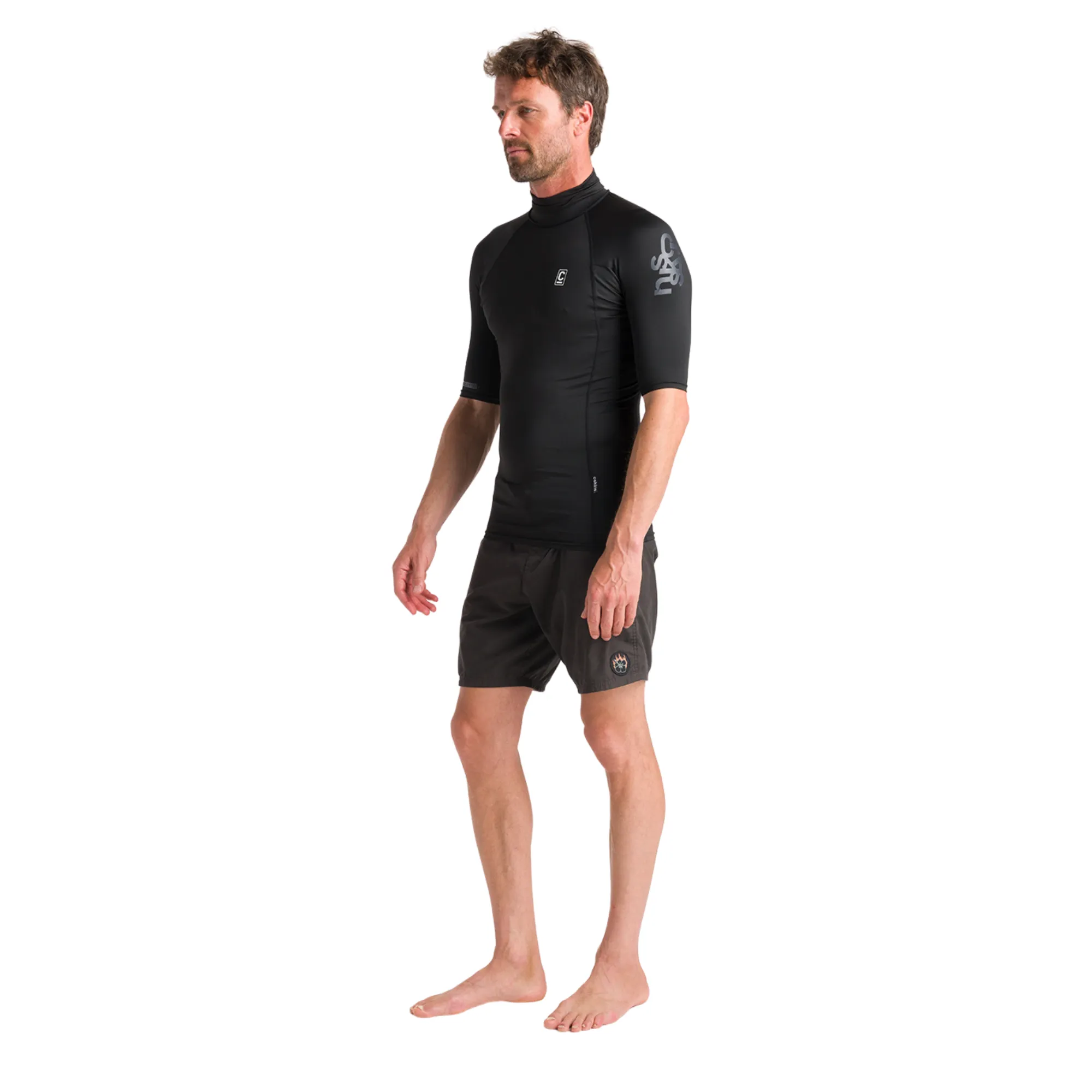 C-Skins Men's Rash X UPF 50  Short Sleeve Rash Vest (Black)