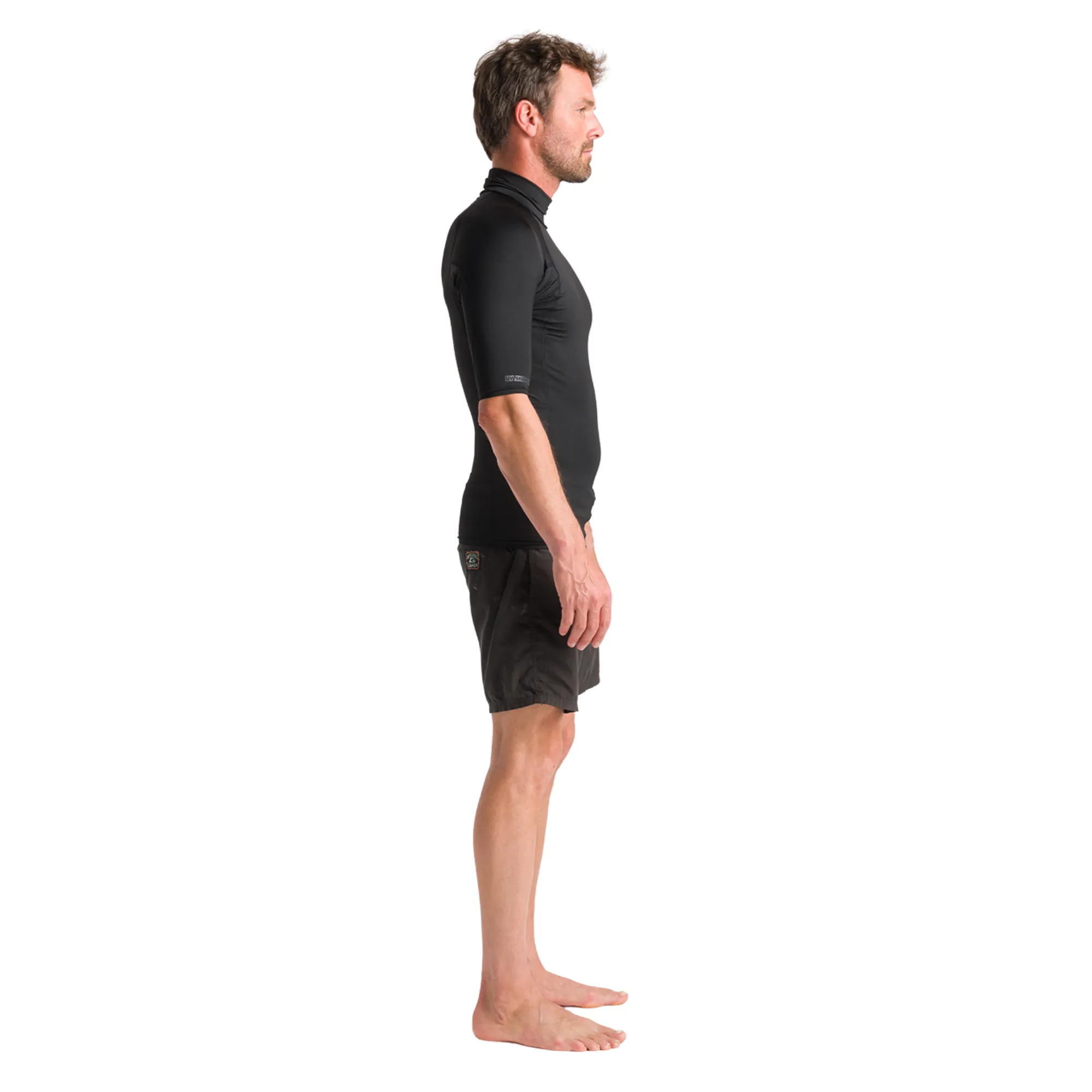 C-Skins Men's Rash X UPF 50  Short Sleeve Rash Vest (Black)