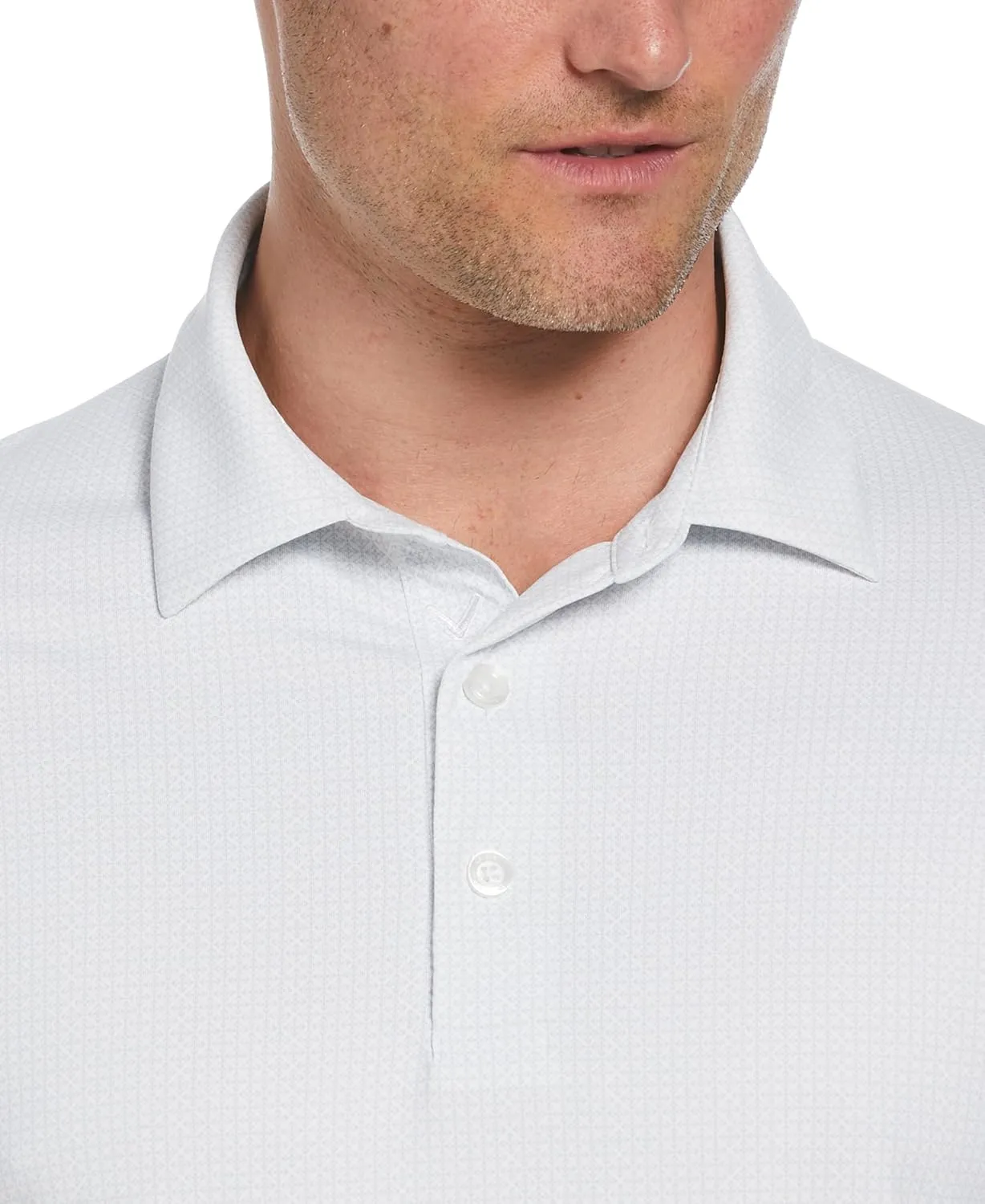 Callaway Men's Chevron Foulard Print Golf Polo, Stretch Seams, Sun Protection (Available in Big & Tall)