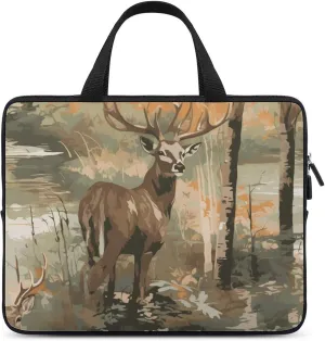 Camo Deer CamouflageLaptop Bag Laptop Case Computer Notebook Briefcase Messenger Bag with Adjustable Shoulder Strap 15.6 Inch