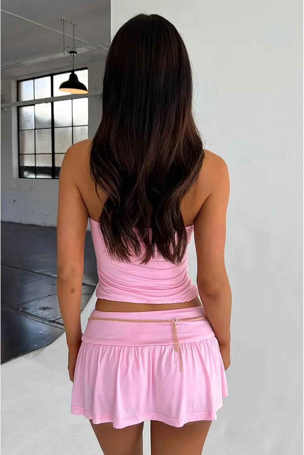 CAPE CLIQUE Rave Outfits for Women Cute Summer Festival Two Piece Sets Sexy Going Out Y2K Skirt Skort and Top Set