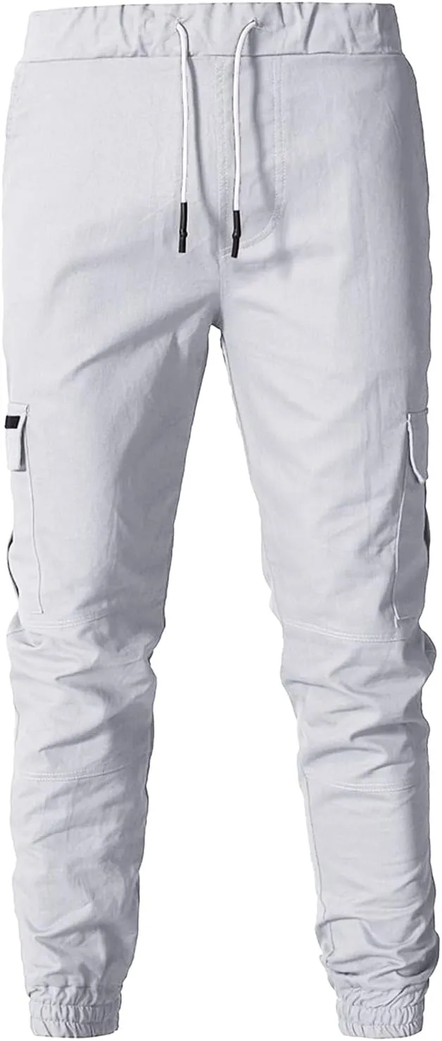 Cargo Sweatpants for Men Big and Tall for Men Casual Heavyweight Sweatpants Classic Fit Pockets Cargo Work Pants Wild