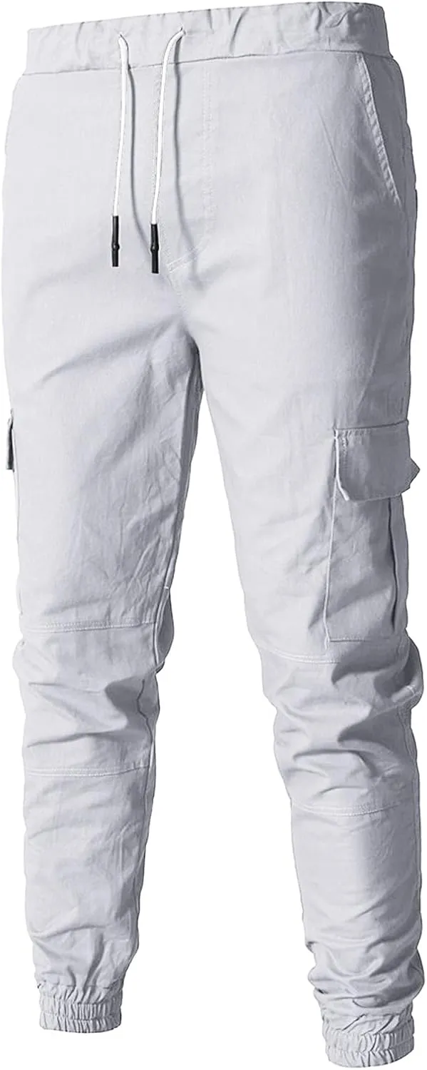 Cargo Sweatpants for Men Big and Tall for Men Casual Heavyweight Sweatpants Classic Fit Pockets Cargo Work Pants Wild
