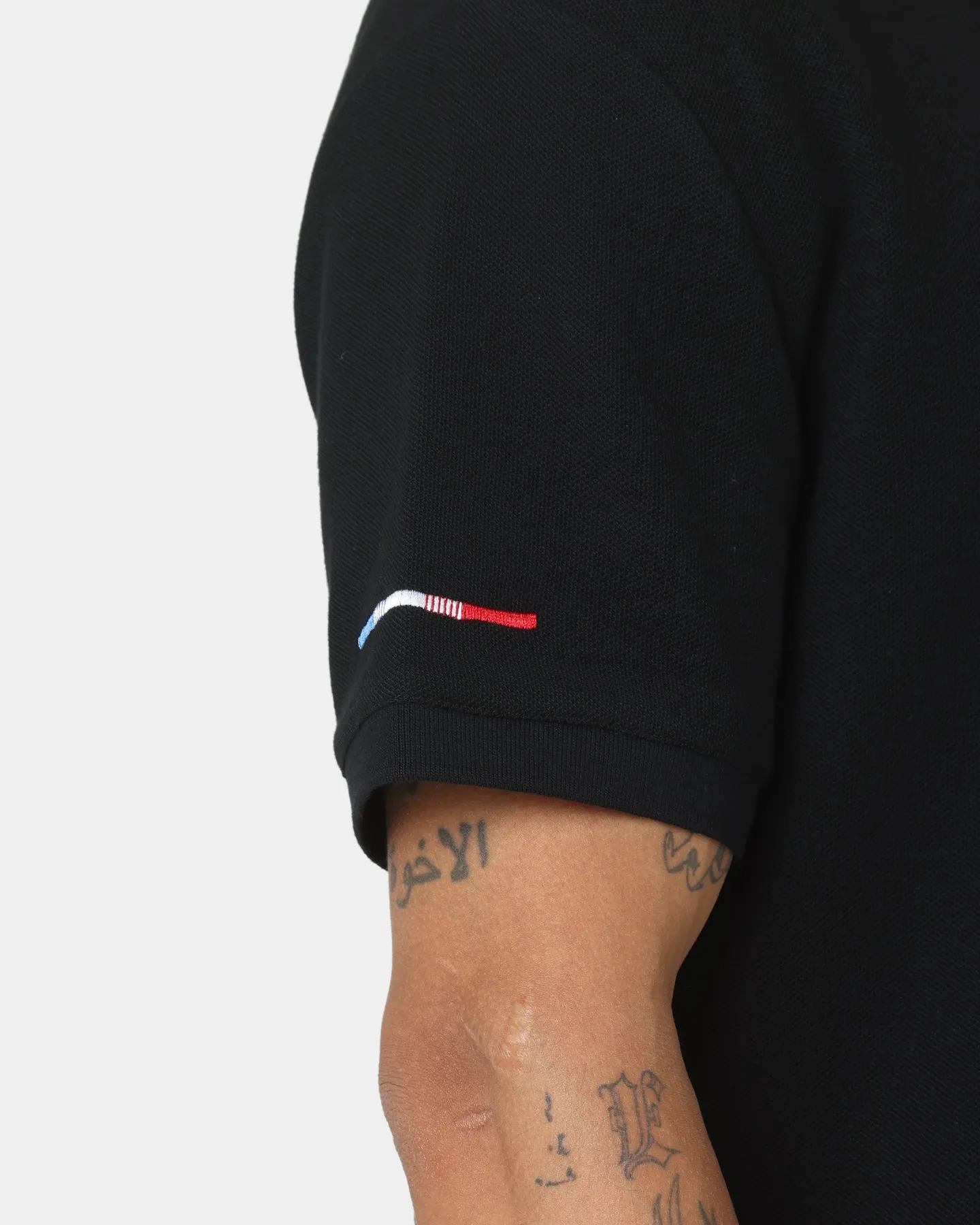 Carre Volle Rose Short Sleeve Polo Black