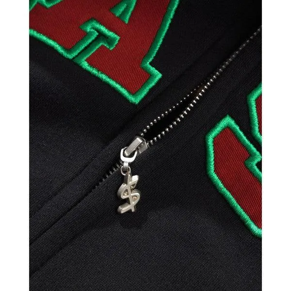 Cash Only Campus Zip-Up Hoody Washed Black