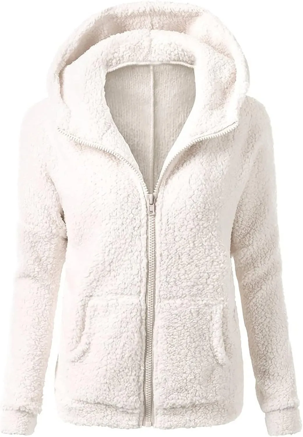 Ceboyel Womens Fleece Jacket With Hood Sherpa Full Zip Up Hoodie Fuzzy Coats Trendy Lightweight Warm Winter Clothes 2023