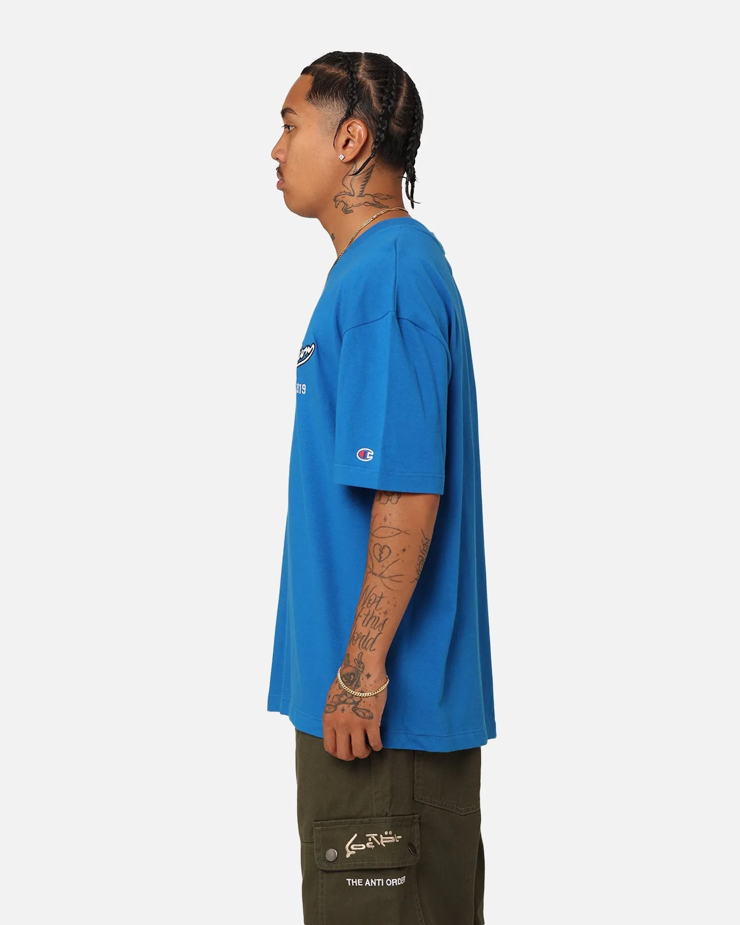 Champion Heritage Cursive Logo T-Shirt Pelican Do