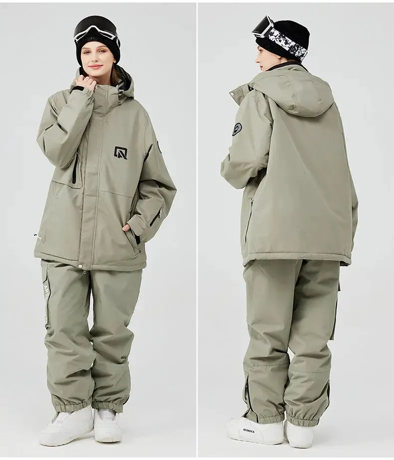 Chic Women Ski Snowboard Jacket & Bibs Pants Set