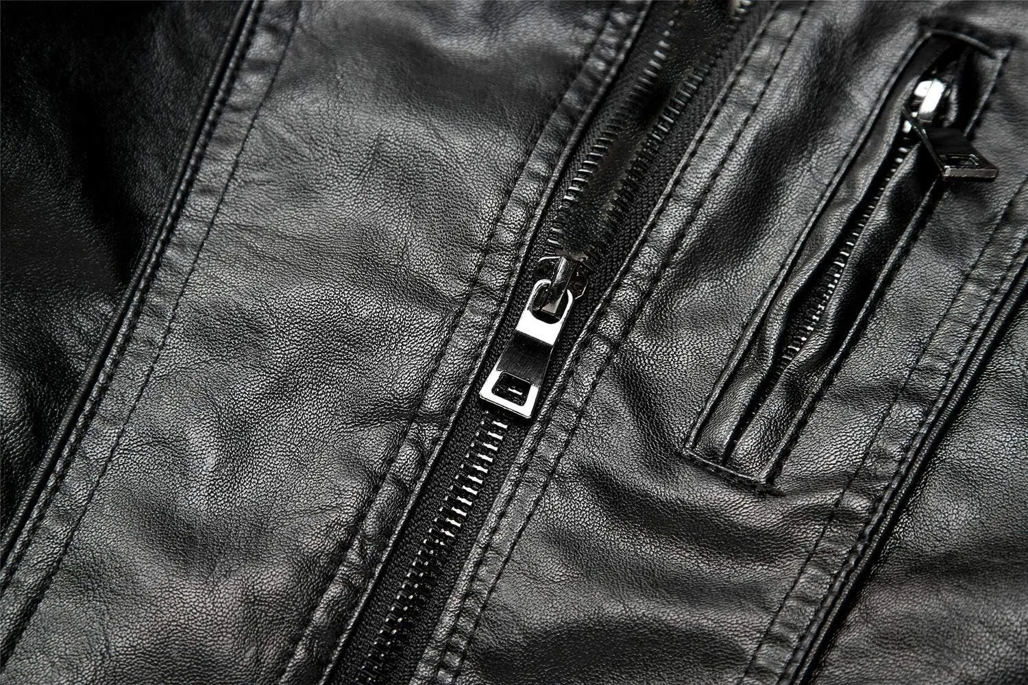Children Leather Jacket Kids Motorcycle Biker Jacket Stand Collar Zipper Faux Leather Coat
