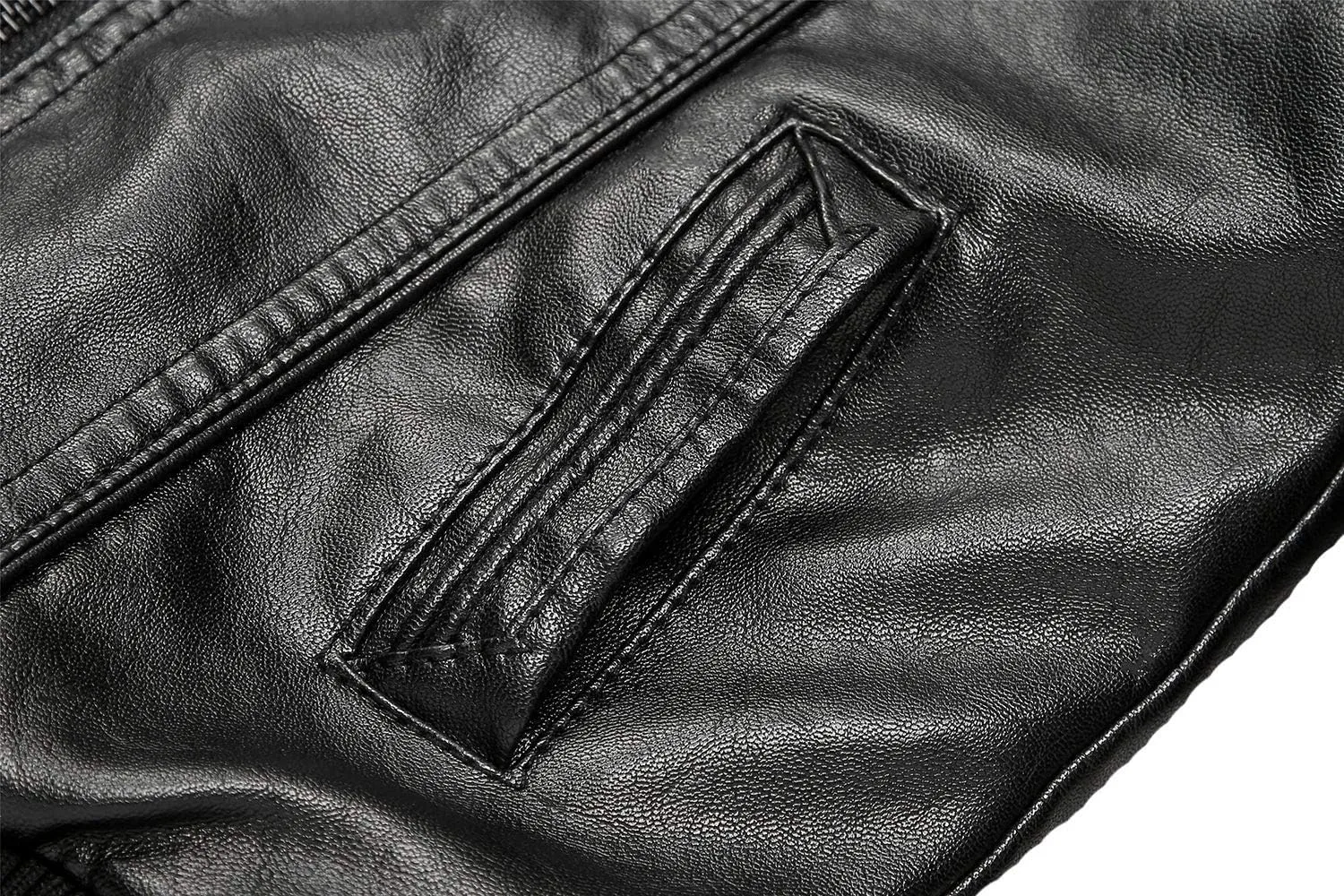 Children Leather Jacket Kids Motorcycle Biker Jacket Stand Collar Zipper Faux Leather Coat