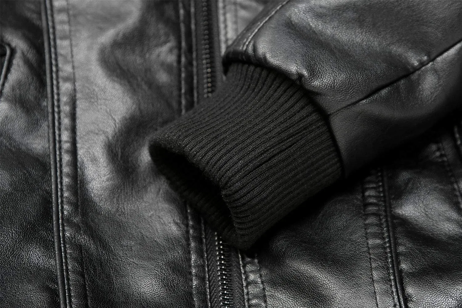 Children Leather Jacket Kids Motorcycle Biker Jacket Stand Collar Zipper Faux Leather Coat