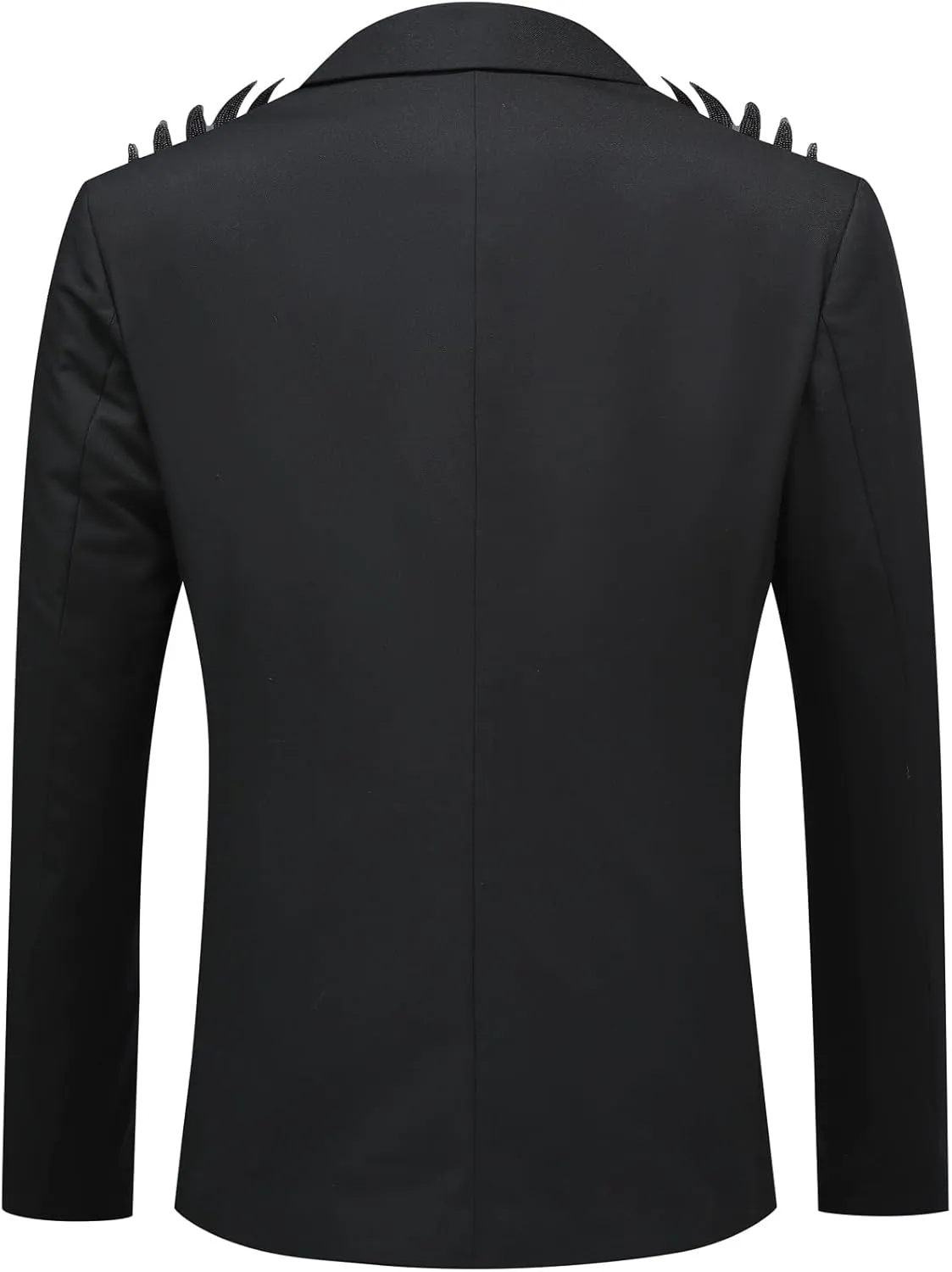 Cloudstyle Men's Wedding Sequin Wing Stage Clothes Premium Suit Jacket Blazer Coat