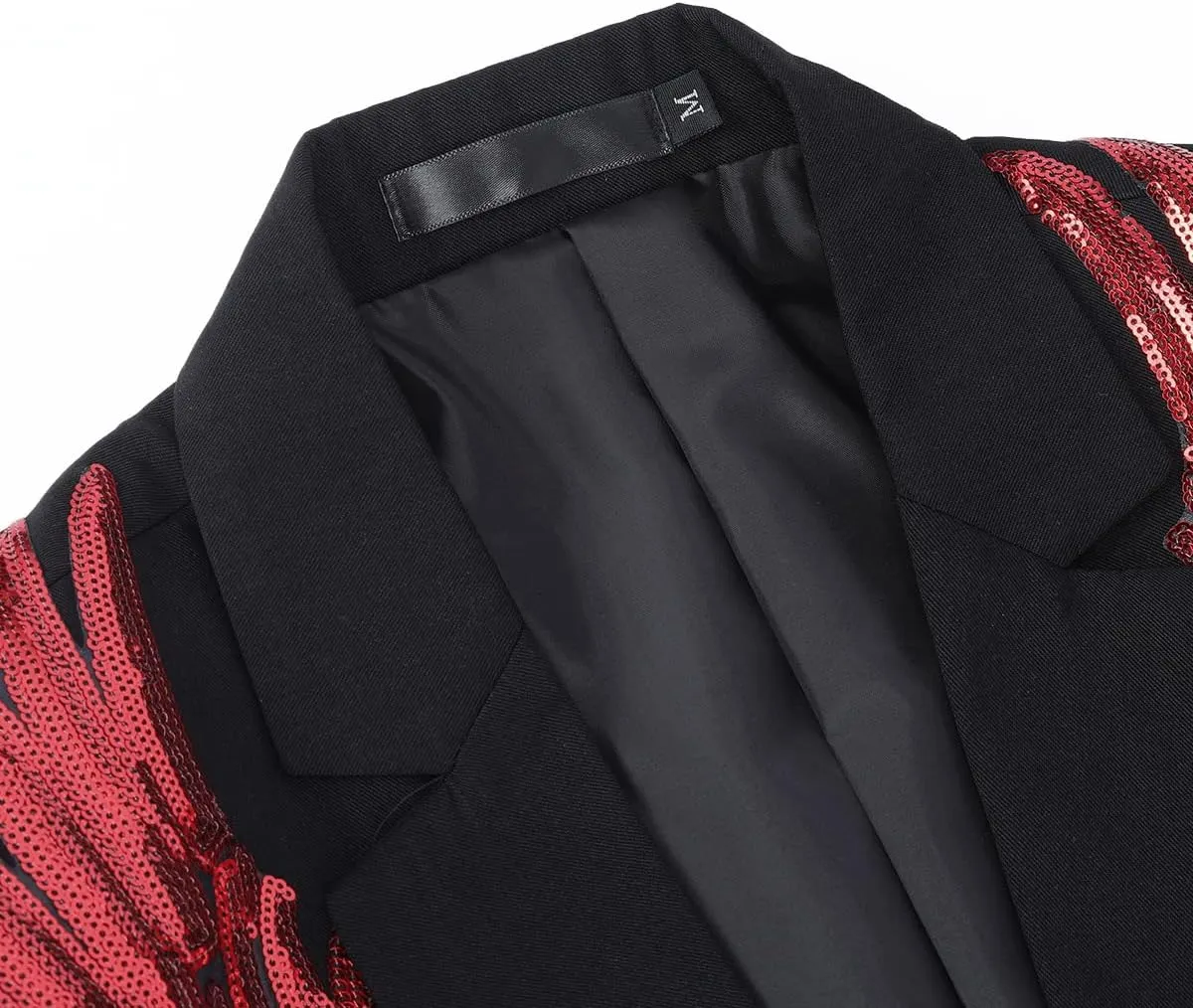 Cloudstyle Men's Wedding Sequin Wing Stage Clothes Premium Suit Jacket Blazer Coat