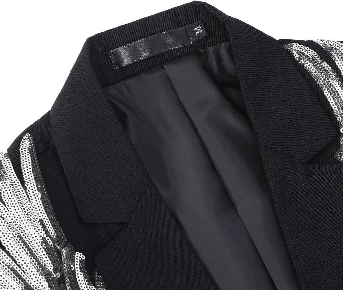 Cloudstyle Men's Wedding Sequin Wing Stage Clothes Premium Suit Jacket Blazer Coat