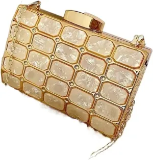 Clutch Purses for Women Fashion Designer Mini Square Clutch Evening Bag for Women Trendy Messenger Purse