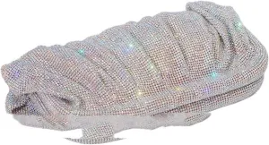Clutch Purses for Women Luxury Shiny Rhinestone Evening Clutch Bag for Women Crystal Folded Purse for Wedding and Party