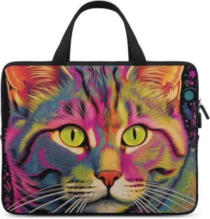 Colorful Cat LoversLaptop Bag Laptop Case Computer Notebook Briefcase Messenger Bag with Adjustable Shoulder Strap 15.6 Inch