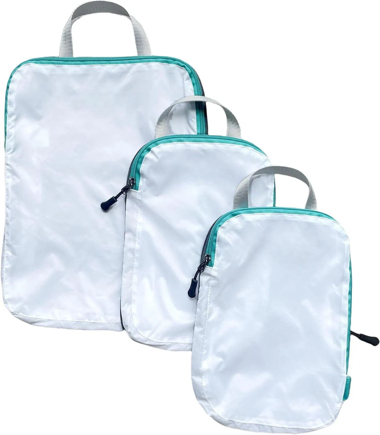 Compression Packing Cube Set 3 Pack Waterproof Travel Bags Luggage Organizer for Suitcases Luggage  (Blue)