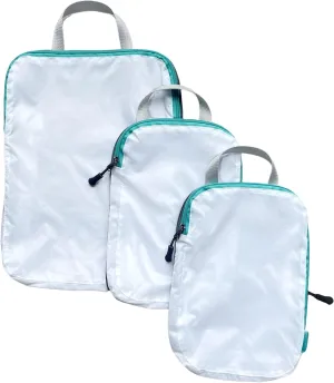 Compression Packing Cube Set 3 Pack Waterproof Travel Bags Luggage Organizer for Suitcases Luggage  (Blue)