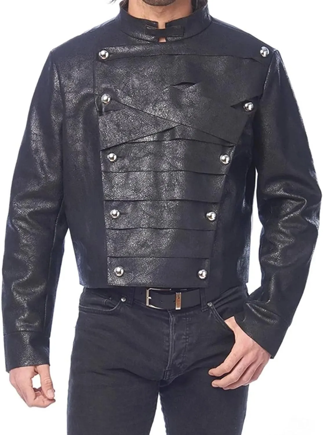 Costume Culture Men Faux Leather Jacket With Zipper