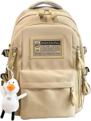 Cute Aesthetic Backpack Kawaii Backpack Supplies Laptop Bag Travel Bookbag Large Capacity (Khahi)