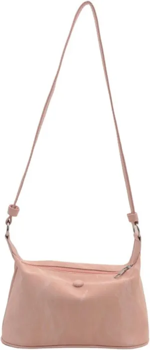 Elegant Solid Color PU Leather Bucket Bag with Zippered for Women Casual Shopping Simple Crossbody Shoulder Bag Purse