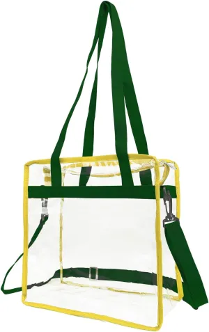 emissary Clear Bag Stadium Approved Clear Tote Bag For Women, Clear Plastic Bags With Handles, See Through Tote Bag