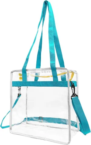 emissary Clear Bag Stadium Approved Clear Tote Bag For Women, Clear Plastic Bags With Handles, See Through Tote Bag