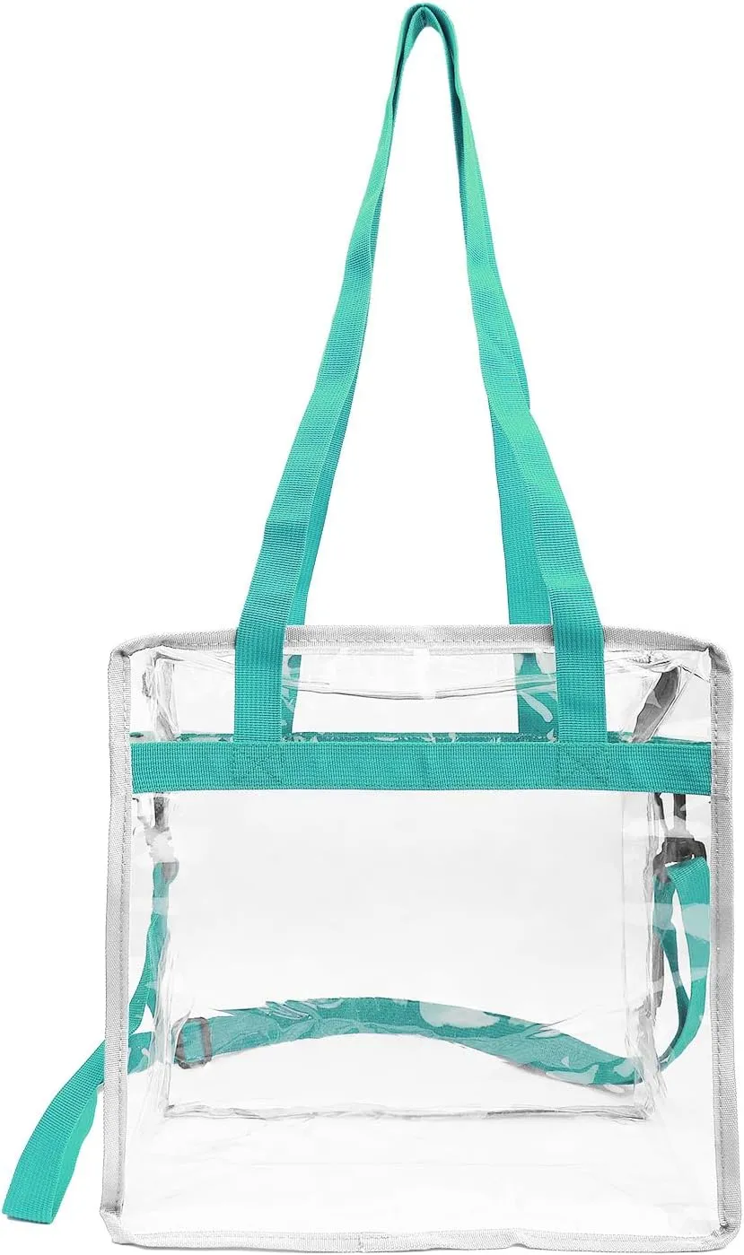 emissary Clear Bag Stadium Approved Clear Tote Bag For Women, Clear Plastic Bags With Handles, See Through Tote Bag
