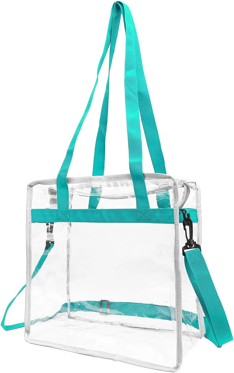 emissary Clear Bag Stadium Approved Clear Tote Bag For Women, Clear Plastic Bags With Handles, See Through Tote Bag