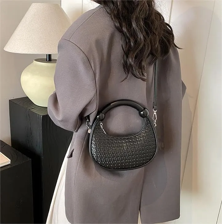 Fashionable woven underarm bags adjustable shoulder strap shoulder messenger Purses ladies' vintage handbags