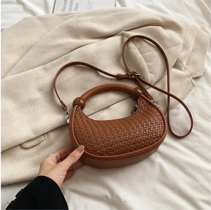 Fashionable woven underarm bags adjustable shoulder strap shoulder messenger Purses ladies' vintage handbags