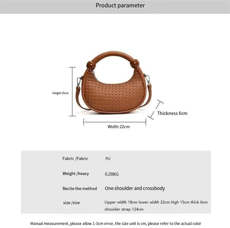 Fashionable woven underarm bags adjustable shoulder strap shoulder messenger Purses ladies' vintage handbags