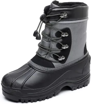Felabo Kids Boys Girls Snow Boots Water-Resistant Winter Boots with Warm Lining & Anti-Slip Sole (Little Kid/Big Kid)
