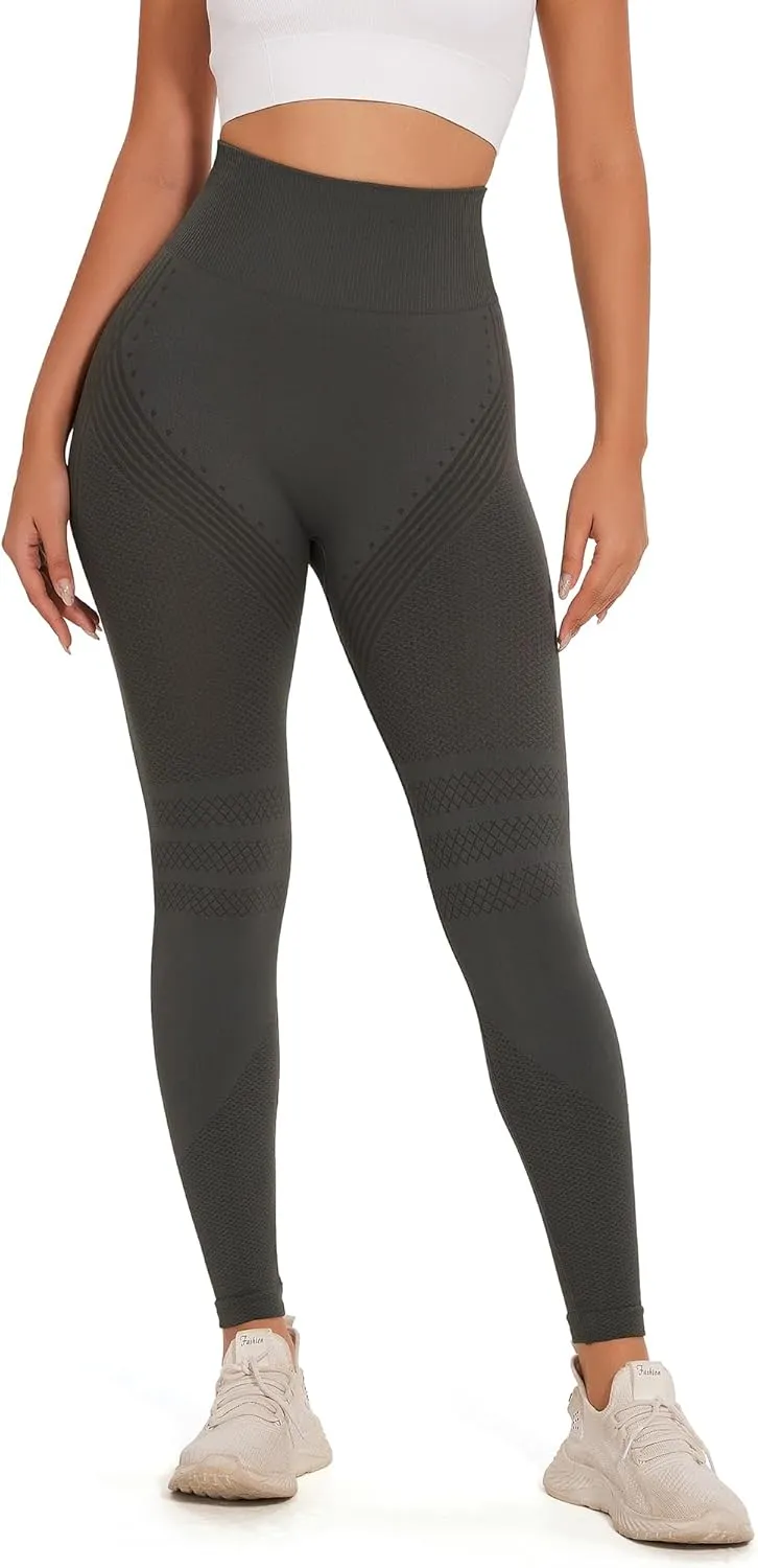 FITTOO Scrunch Butt Lifting Seamless Leggings for Women Booty Sculpt Contour High Waisted Workout Yoga Gym Pants